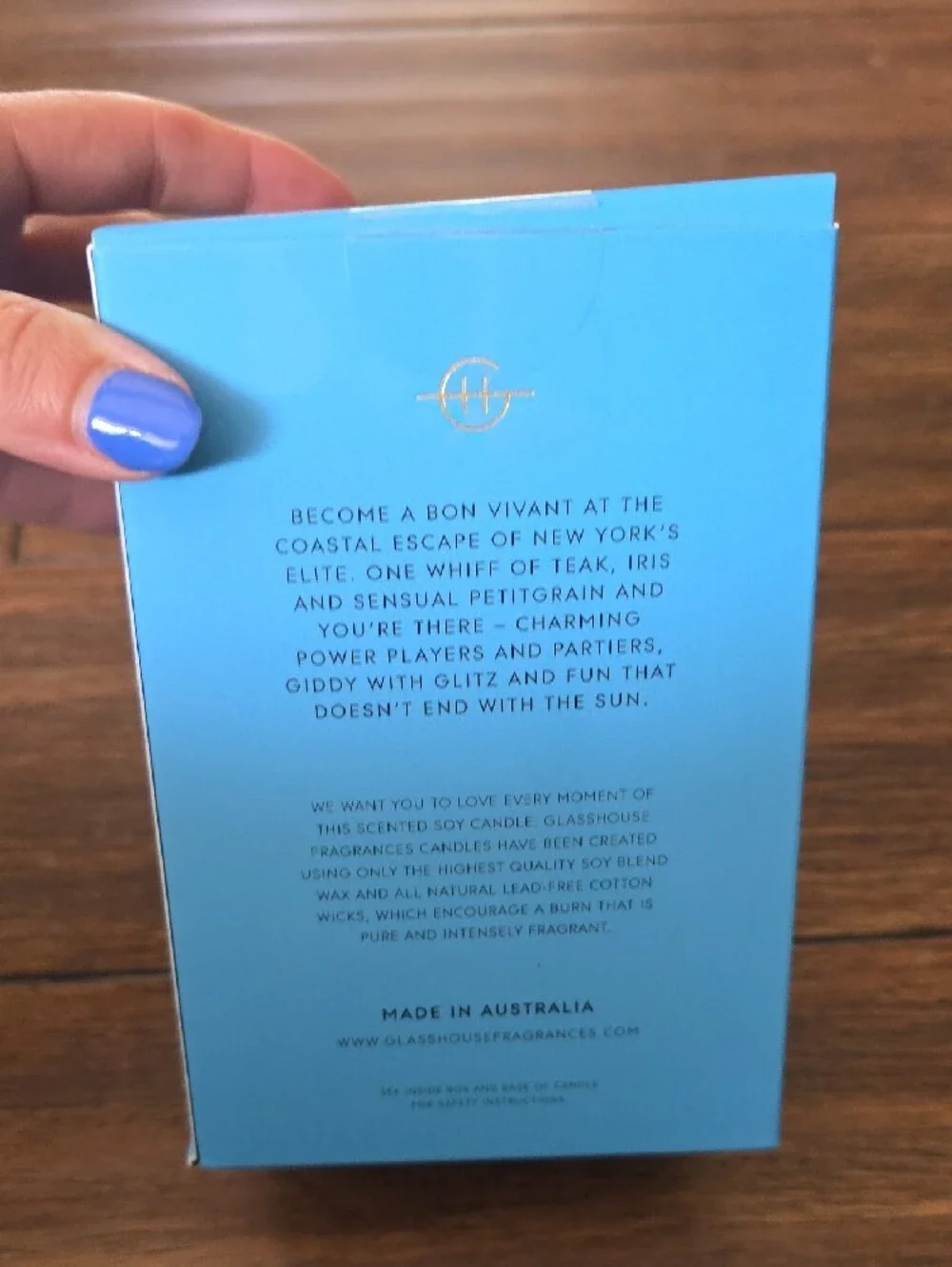 The Hamptons Candle - White with Blue Box